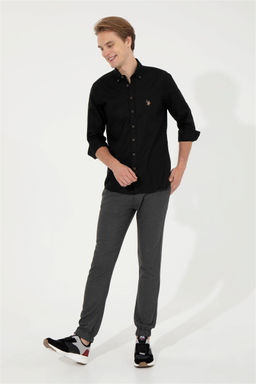 Мужские серые брюки из плотной ткани - U.s. polo assn фото 3