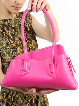 LACCOMA сумка АЛ3003-фуксия натуральная кожа хлопок  фото 7