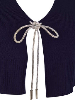 TRENDYOLMILLA Ekru Super Crop Basic Fiyonklu Triko H?rka TWOAW24HI00315 фото 7