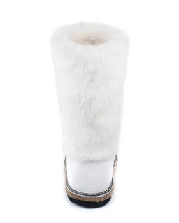 Унты женские на войлочной подошве., Белые.Молния