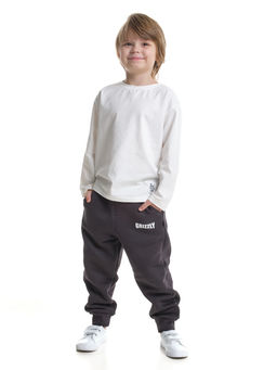 Брюки для мальчика штаны спортивные 22-7682 темный графит - Mini maxi фото 9