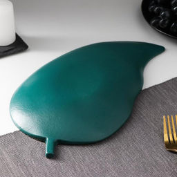 Блюдо для фруктов Доляна «Золотой лист», 31×17×3 см, цвет золотой с зелёным