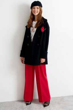 Укороченное пальто прямого силуэта Nelli (Цвет: Черный) - Morozov Amavie фото 7