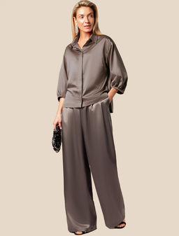 VILATTE / Блузка из струящегося сатина  фото 5