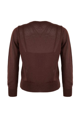 Kahverengi 2li Yazl?k Ozel Iplik Dantel Detayl? Triko Bluz-H?rka TWOSS26HI00016