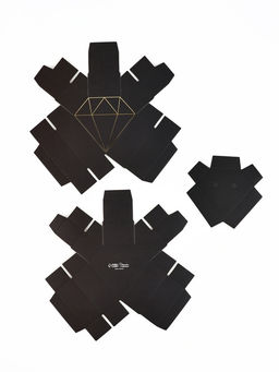 Цена за 5 шт. Коробка подарочная под бижутерию «Чёрная, тиснение», 10×9×3.5 см