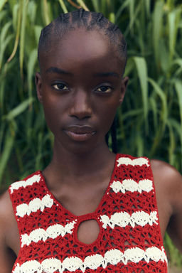 KNIT CROCHET TOP WITH CUT-OUT - Zara фото 2