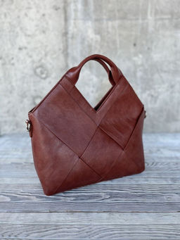 Женская сумка из эко кожи 0025 Рыжий