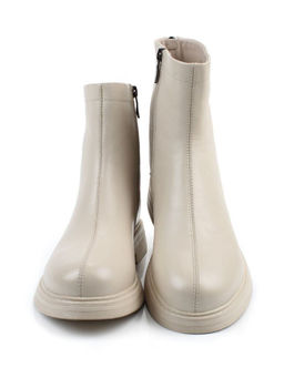 01-XKL21-225DR BEIGE Ботинки демисезонные женские (натуральная кожа, байка)