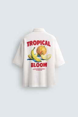 CAMISA RELAXED FIT ESTAMPADO FRUTAS / Blanco - Zara фото 8