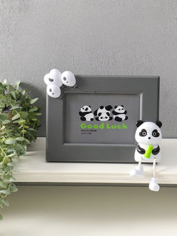 Фоторамка для фото 13×18 см «Пандочка с бамбуком», пластик, серый, горизонталь, 3.5×24.5×19 см