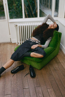 DRAPED MOCK LAYER T-SHIRT