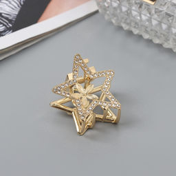 Крабик для волос «Флоранс», звезда, 3.5 см, золото