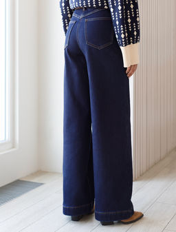 Джинсы-трубы из эластичного денима на флисе - Vilatte фото 3