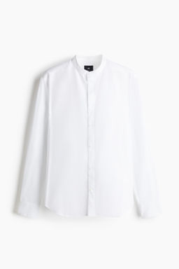 Camisa con cuello mao Regular Fit