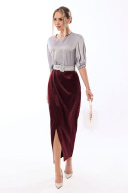 Костюм Golden Valley 6588 серо-бордовый