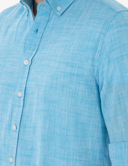 Aqua Keten G_r_n_ml_ Slim Fit Uzun Kollu G_mlek