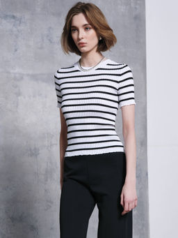 CONTE LDK 2335 Джемпер женский white-black - Conte elegant фото 4