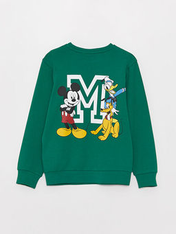 Bisiklet Yaka Mickey Mouse Bask?l? Uzun Kollu Erkek ?ocuk Ti??rt - Waikiki фото 3