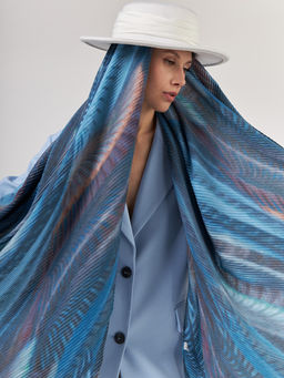 Большой, мягкий, тонкий и очень нежный двусторонний палантин с рисунком - Tantino фото 6