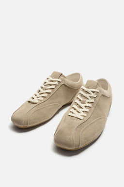 ULTRA-THIN SOLE LEATHER TRAINERS - Zara фото 4