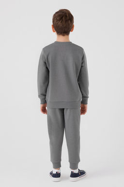 Erkek _ocuk Koyu Gri Pijama Tak_m_