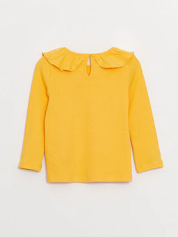 Bisiklet Yaka Uzun Kollu Basic K?z Bebek Ti??rt - Waikiki фото 3