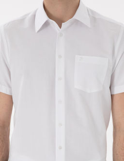 Beyaz Basic Regular Fit K_sa Kollu Cepli G_mlek - Pierre cardin фото 6