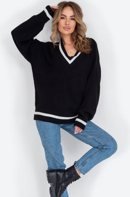 Женский джемпер оверсайз с V-вырезом Happyfox - Happy fox фото 7