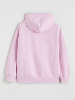 Stitch Bask?l? K?z ?ocuk Kal?n Sweatshirt