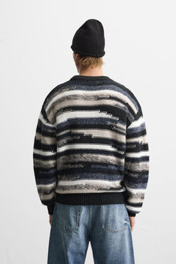 GEOMETRIC JACQUARD SWEATER - Zara фото 3