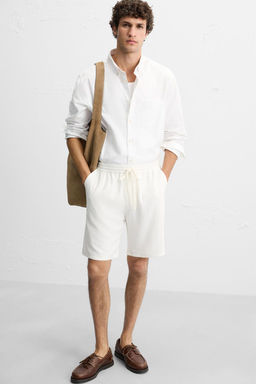 LINEN - VISCOSE BERMUDA SHORTS - Zara фото 37