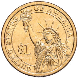 Монета 1 доллар 2012 года (D) США 24-й президент США Гровер Кливленд