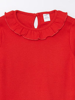 Bisiklet Yaka Uzun Kollu K?z Bebek Ti??rt - Waikiki фото 3