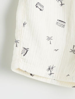 Beli Lastikli Bask?l? Erkek ?ocuk ?ort