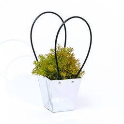 Цена за 10 шт. Сумка для цветов Серебро, влагостойкая, 12 x 12 - 8 x 8 - 12,5 см - UPAK LAND фото 2