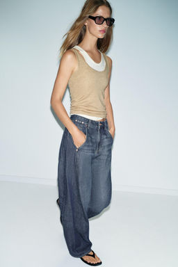 JEANS Z1975 WIDE-LEG LOOSE STITCHING - Zara фото 19
