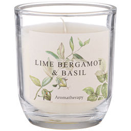 СВЕЧА АРОМАТИЗИРОВАННАЯ В СТАКАНЕ LIME BERGAMOT & BASIL 7,5*8,5 СМ