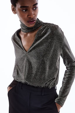 Body drapeado con brillo - H&m фото 2