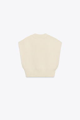 PLAIN KNIT CROPPED VEST - Zara фото 2