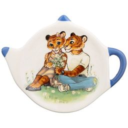 ПОДСТАВКА ПОД ЧАЙНЫЕ ПАКЕТИКИ ТИГРИНЫЕ ИСТОРИИ 12*8,5*1,5 СМ