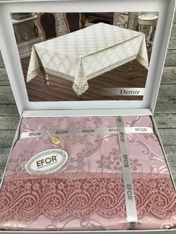 Скатерть EFOR DEMIR 160*220 прямоугольная пудровый