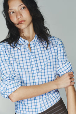 CHECK POPLIN SHIRT - Zara фото 3