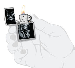 Зажигалка ZIPPO Линдси Киви Теневой волк | Lindsay Kivi Shadow Wolf Design 46149  фото 5