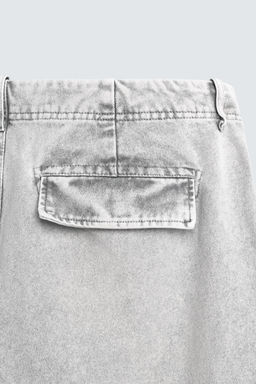PANTAL?N CARGO PARACHUTE LAVADO / Gris claro - Zara фото 10