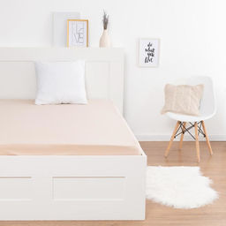 Простыня на резинке Купу-купу, 160х200х20 см, бежевый, трикотаж - Kupu-kupu фото 5