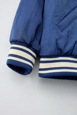 BOMBER JACKET WITH EMBROIDERED SLOGAN - Zara фото 7