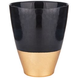 ВАЗА BOHEMIA BLACK/GOLD D=19 СМ H=24СМ