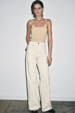 JEANS ZW COLLECTION WIDE LEG TIRO ALTO / Crudo