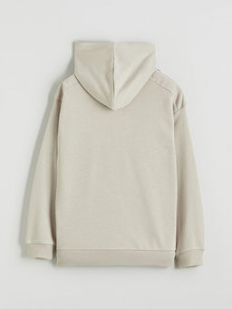 Kap??onlu Erkek ?ocuk Fermuarl? Sweatshirt